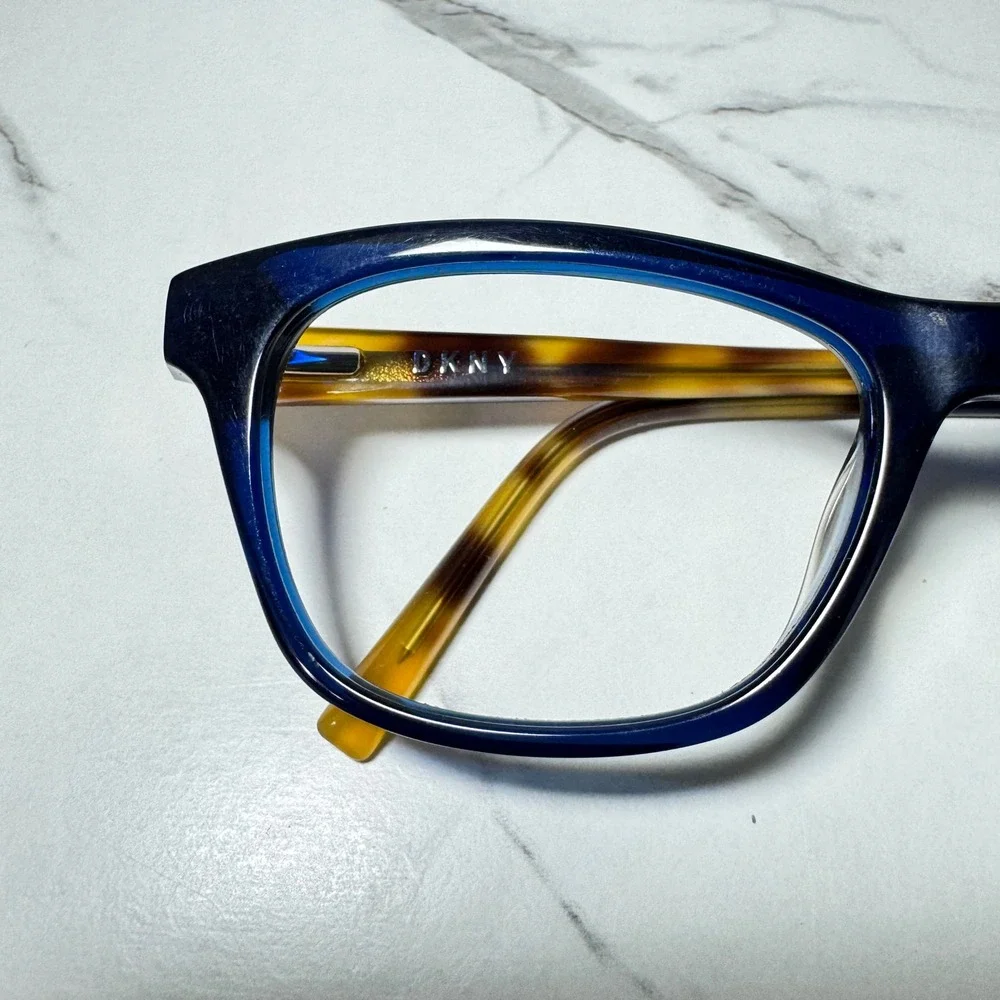 DKNY Eyeglasses Frames Navy Blue Tortoise Rectangular DK5001G 415 51-17-135